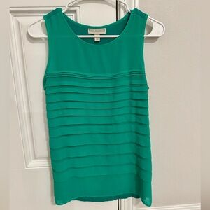 Dana Buchman Green Layered Tank Top